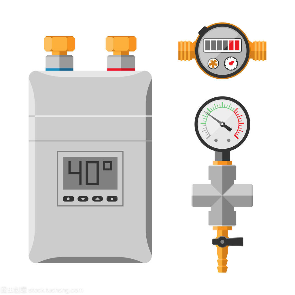 管道矢量圖標分離
